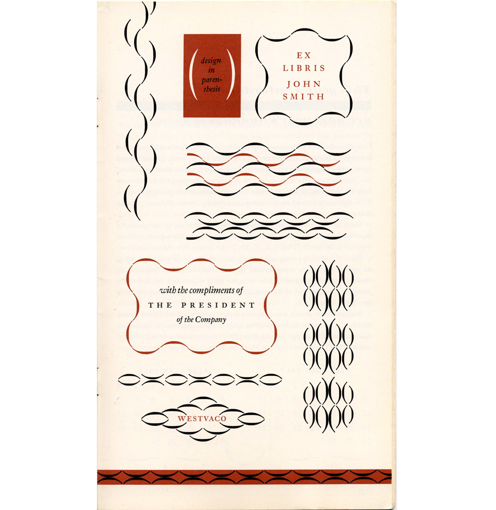 Page 21 of Etcetera: A Typographic Quest Number 6, 1968. Written and designed by Carl Dair. Published by the West Virginia Pulp and Paper Company.